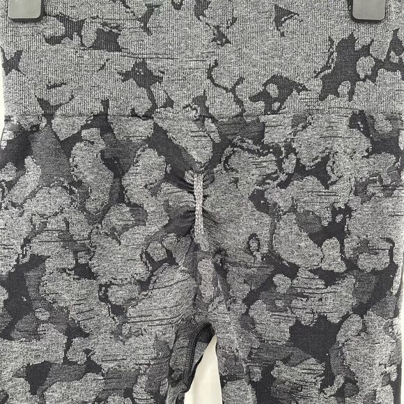 Gymshark Adapt Camo Jacquard Seamless Leggings High Rise Black Grey Women Small - Picture 4 of 7